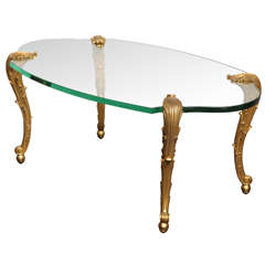 Guerin Bronze And Glass Low Table
