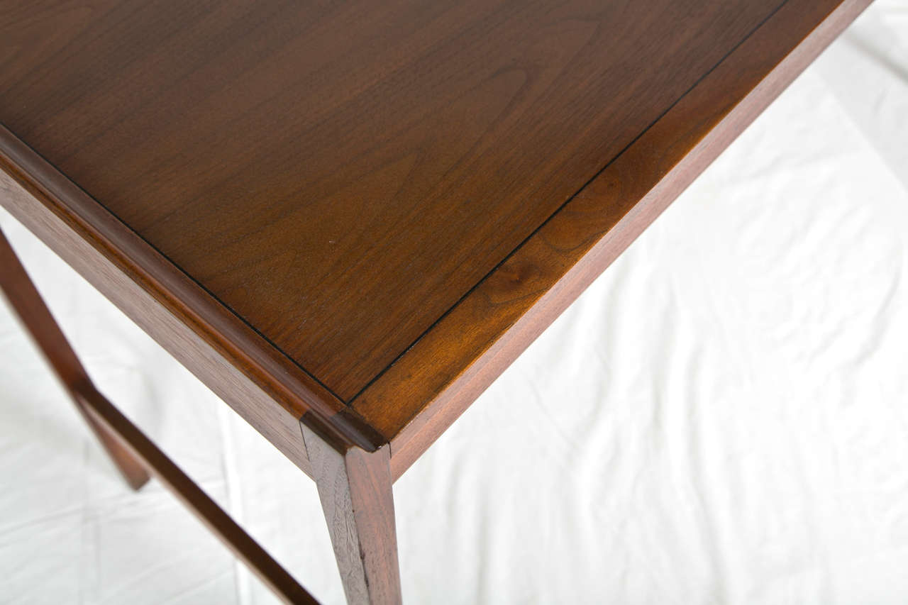 Teak Desk With One Drawer Attributed to Peter Hvidt 1
