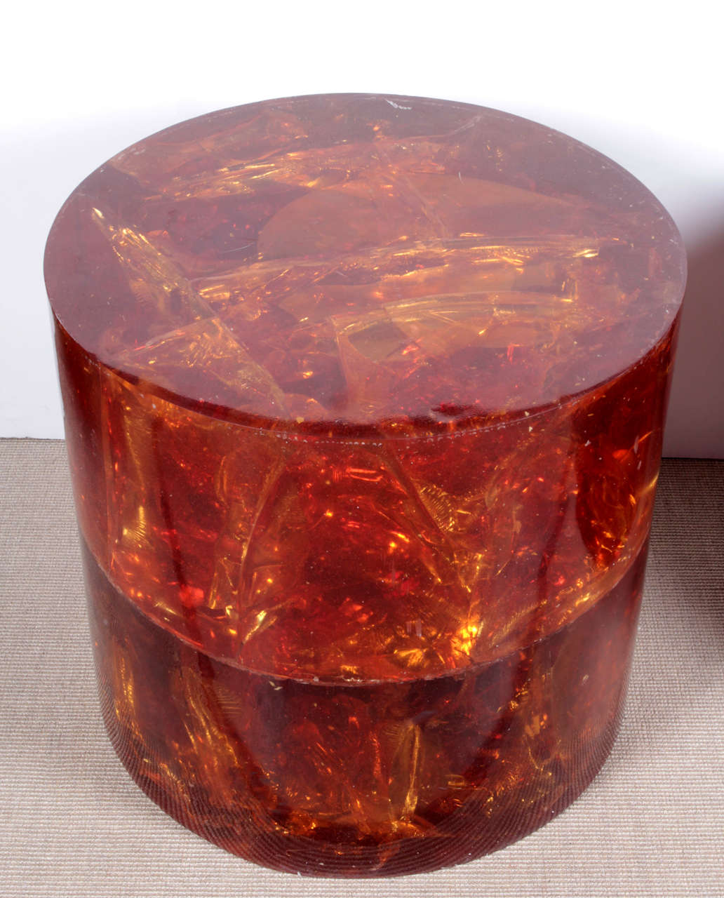 Resin Fantastic Pair of Side Tables by Marie-Claude de Fouquieres