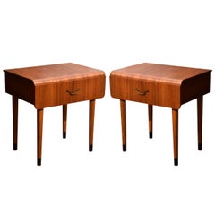 Pair of Midcentury Teak Side Tables in the Style of Severin Hansen Jr.