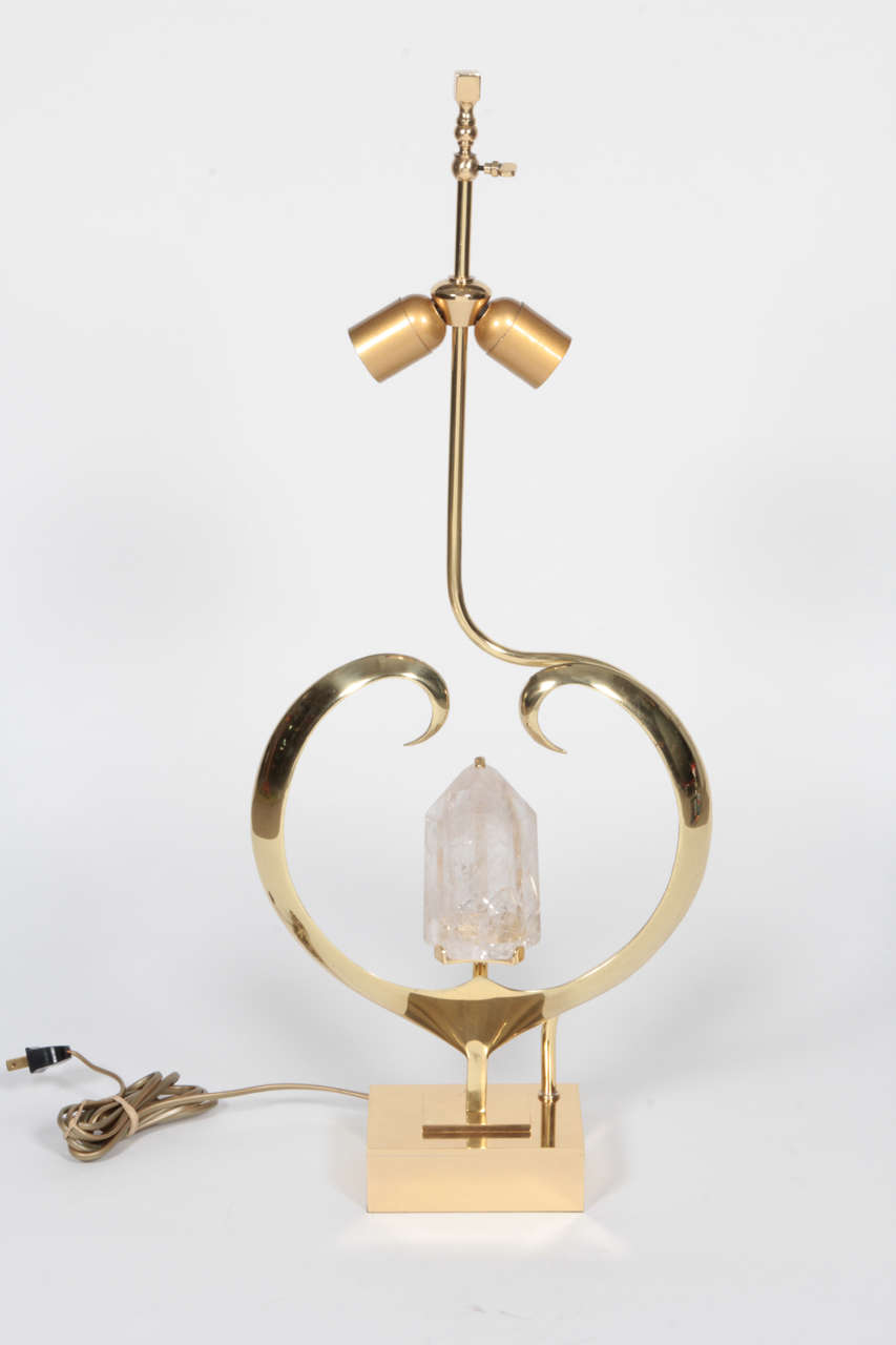 Pair of lamps by Willy Daro, with Cristal de Roche, new rewired.