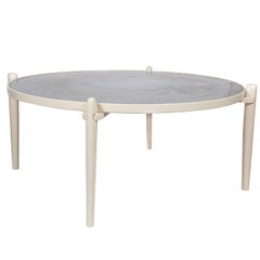 Etched Aluminum Circular Coffee Table