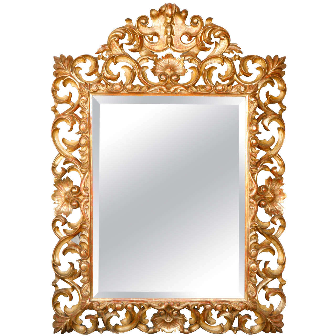 19th Century  Italian Giltwood Mirror