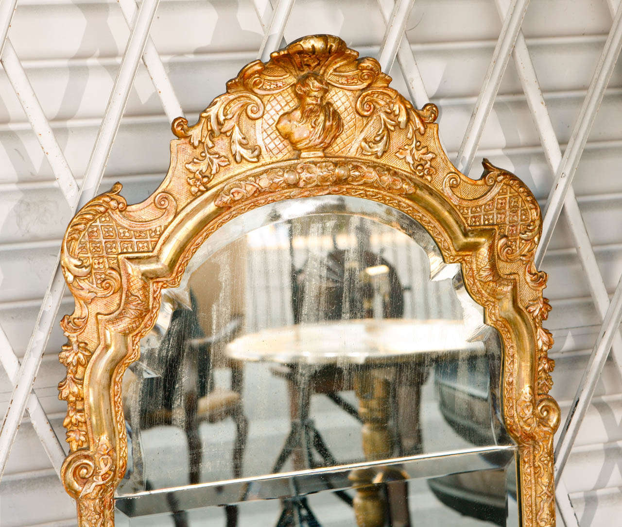 Anglais Miroir anglais en bois doré du XIXe siècle