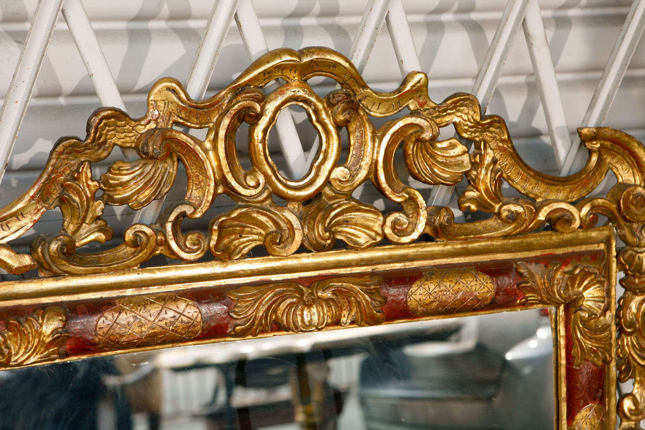 Miroir italien en bois doré du début du XIXe siècle en vente 1