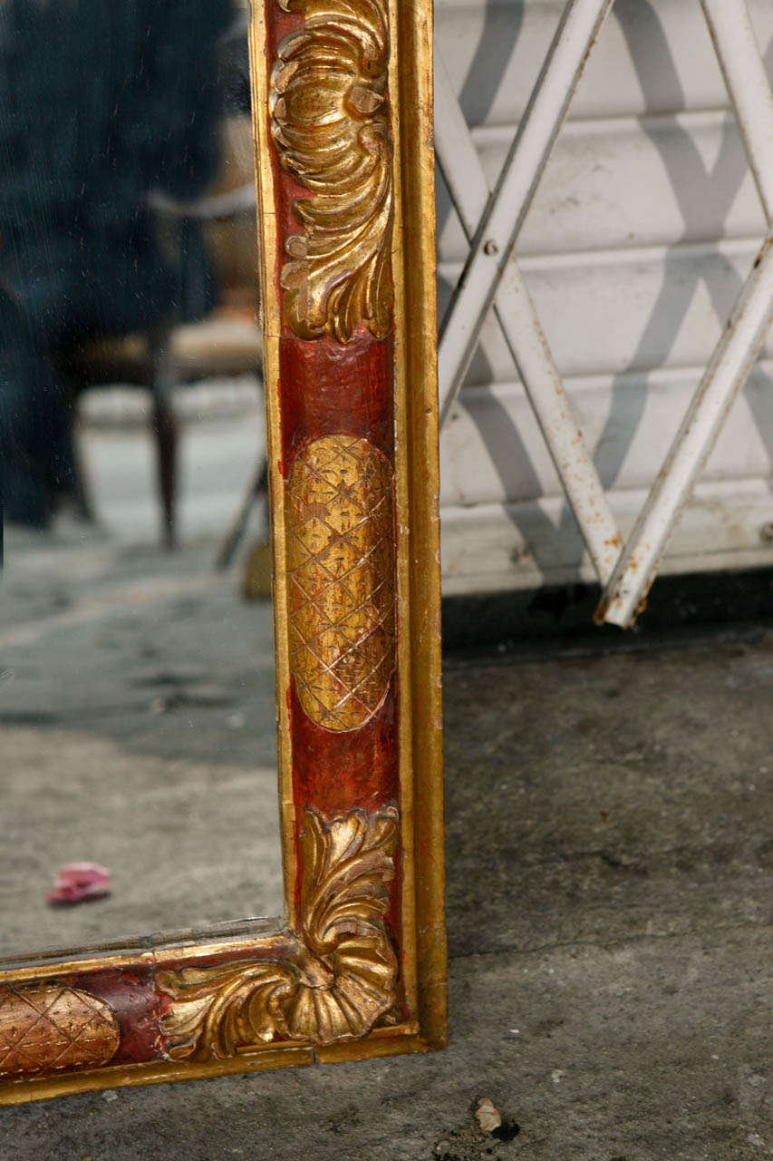 Miroir italien en bois doré du début du XIXe siècle en vente 3