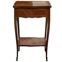 19th Century French Walnut Occasional Table with Single Drawer