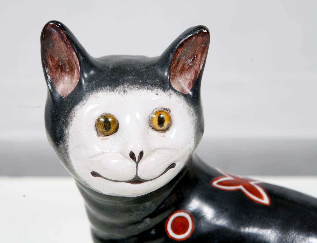 emile galle faience cat