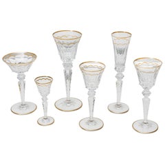 Used Saint-Louis set of 175 Cut Crystal Glasses