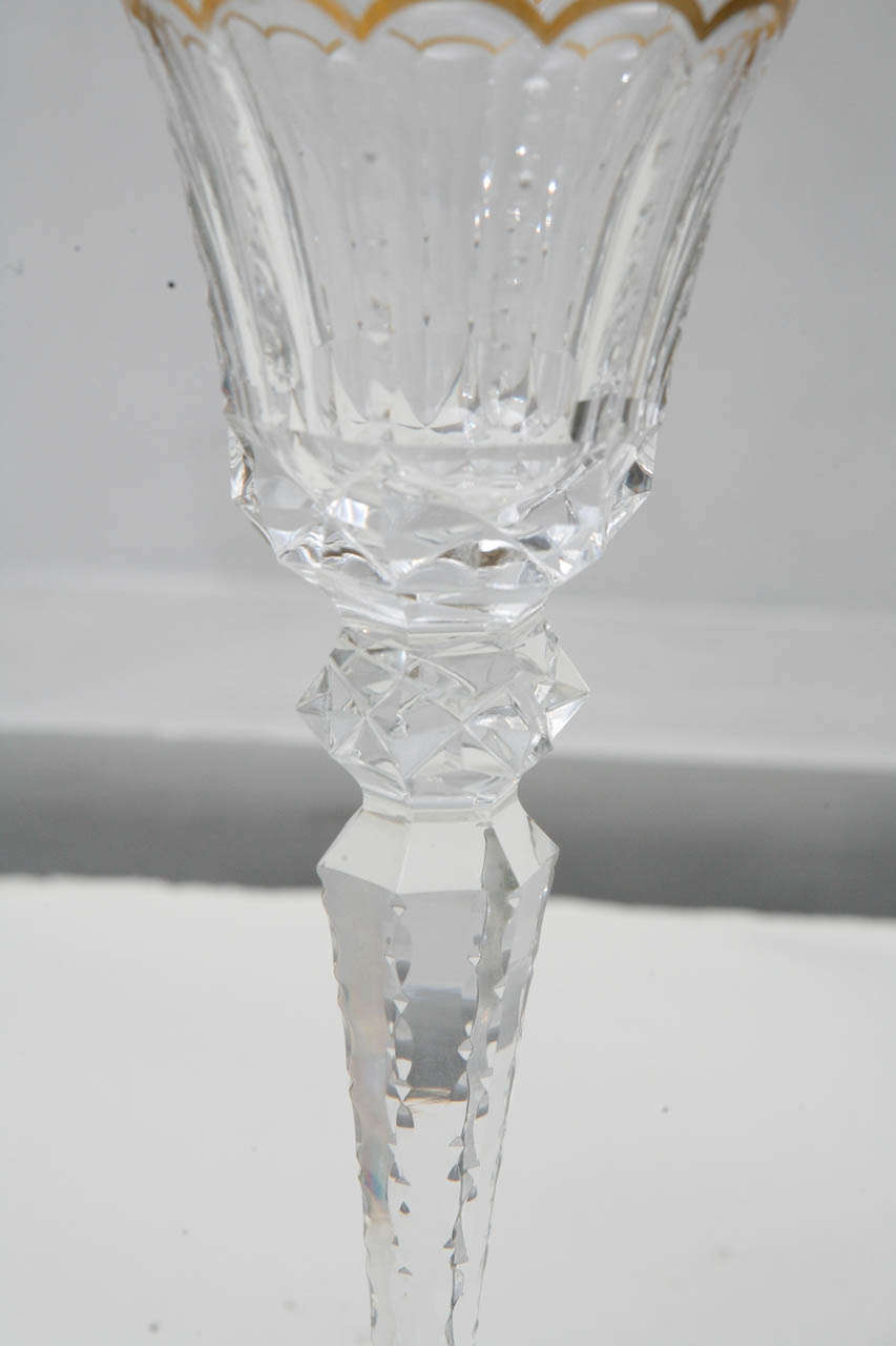 French Saint-Louis set of 175 Cut Crystal Glasses For Sale