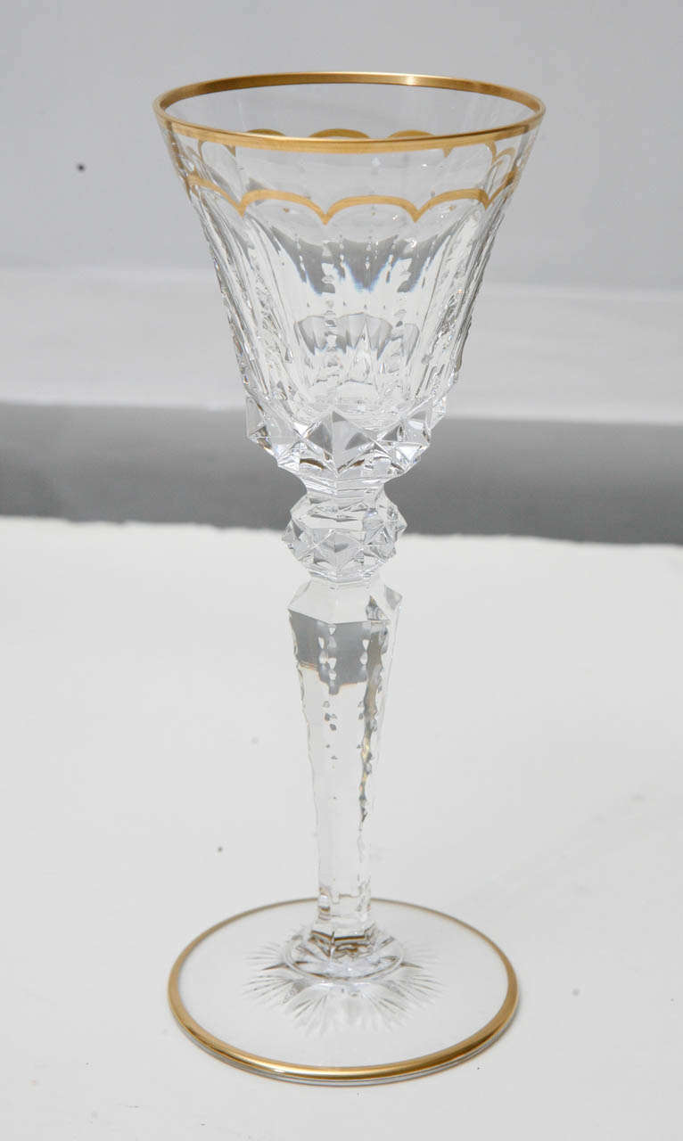 Contemporary Saint-Louis set of 175 Cut Crystal Glasses For Sale