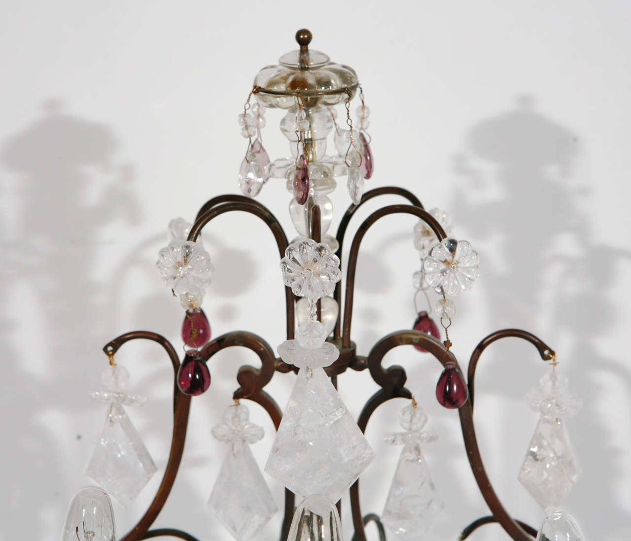 Paire de girandoles françaises du 19ème siècle en bronze et cristal Bon état - En vente à Los Angeles, CA