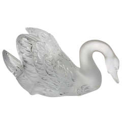 20th c. French Lalique Swan