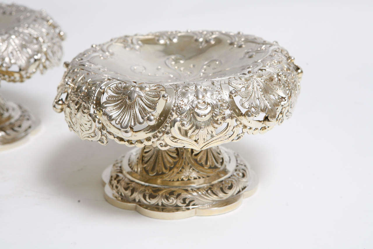 Pair of 18th Century English Sterling Compotes For Sale at 1stDibs