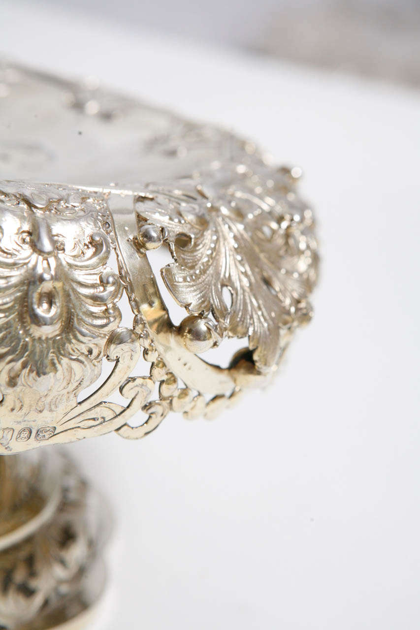 Pair of 18th Century English Sterling Compotes For Sale at 1stDibs