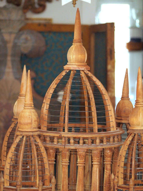 Wood Large Domed Bird Cage For Sale