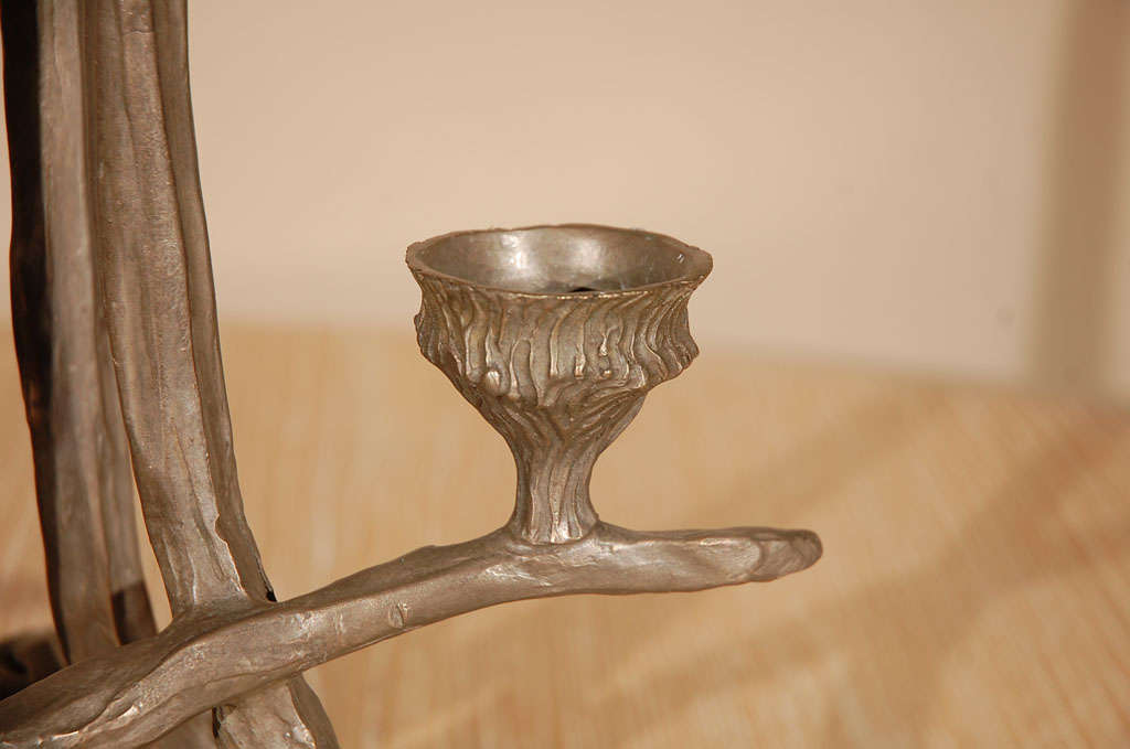 Seven-Light Bronze Candelabra In Excellent Condition For Sale In Los Angeles, CA