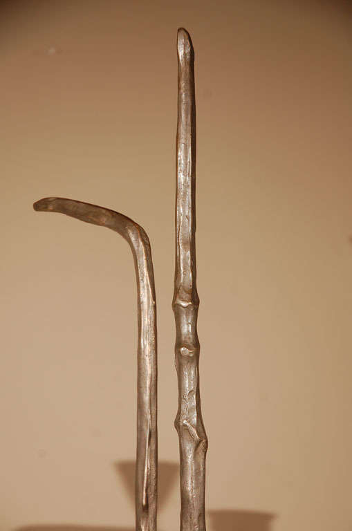 Contemporary Seven-Light Bronze Candelabra For Sale