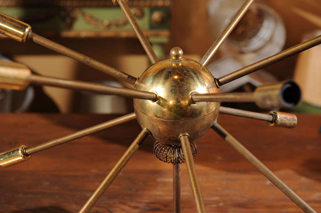 Mid-20th Century Petite Vintage Sputnik Chandelier