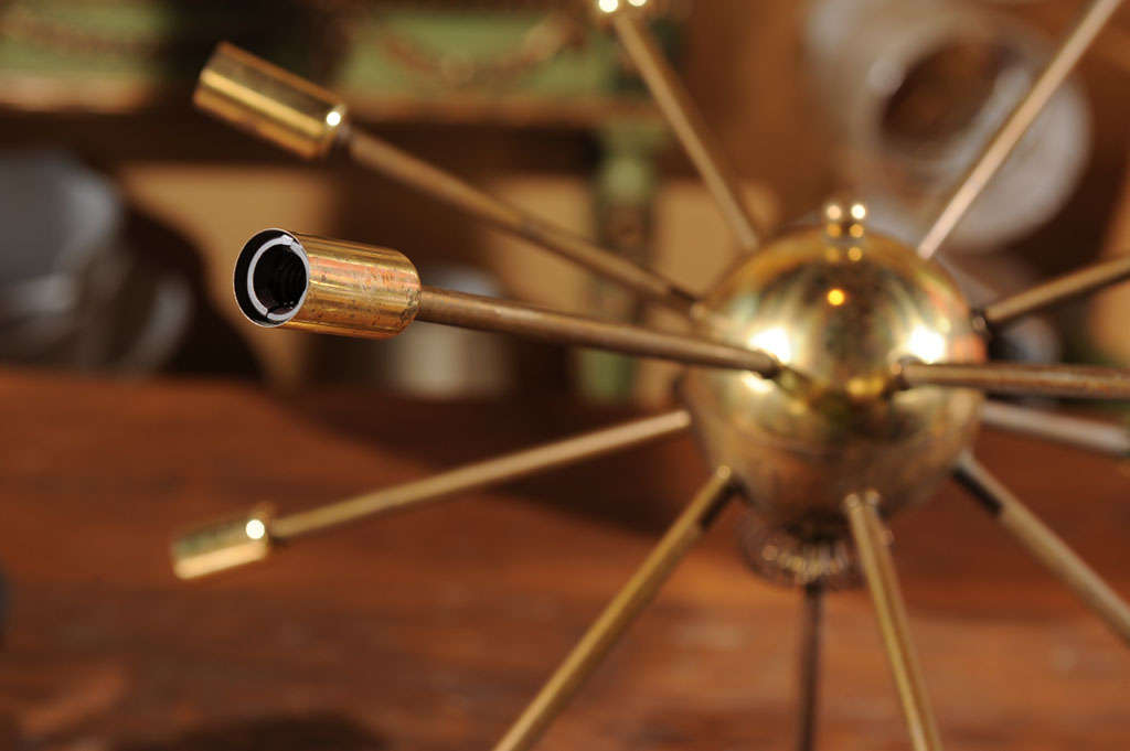Brass Petite Vintage Sputnik Chandelier
