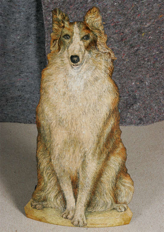 An early Umbrella Stand by Piero Fornasetti.
Depicting a Collie.
Metal, lithographically printed.
Italy circa 1950