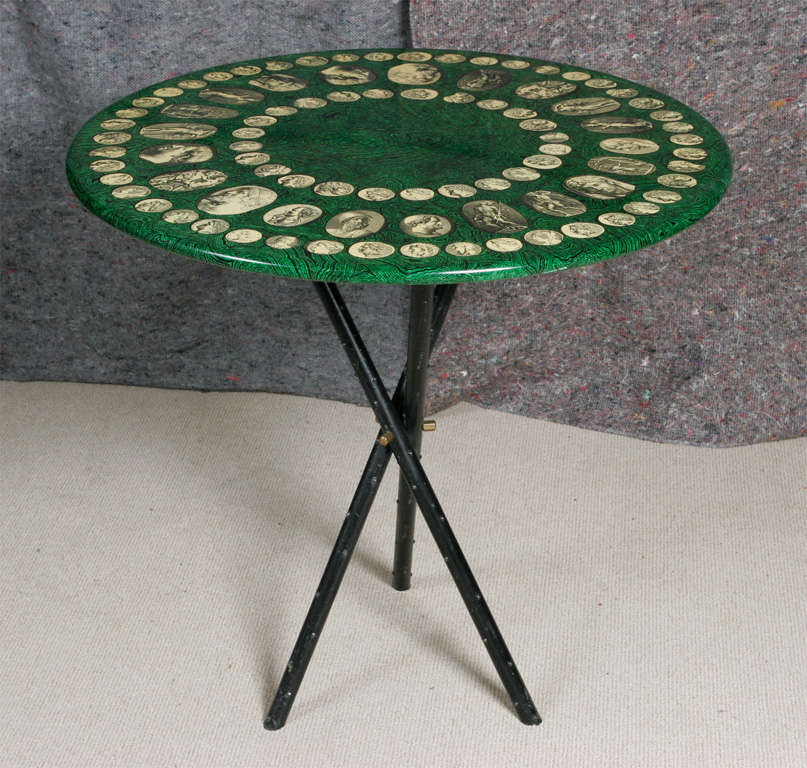 An early "Cammei" Table by Piero Fornasetti.