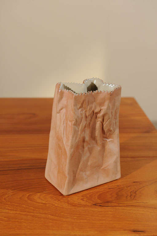 Tapio Wirkkala Brown Paper Bag Vase at 1stDibs