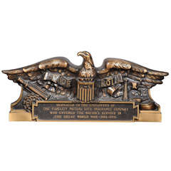 Bronze Eagle, WWI Honor Roll from Mutual Life Insurance Co.
