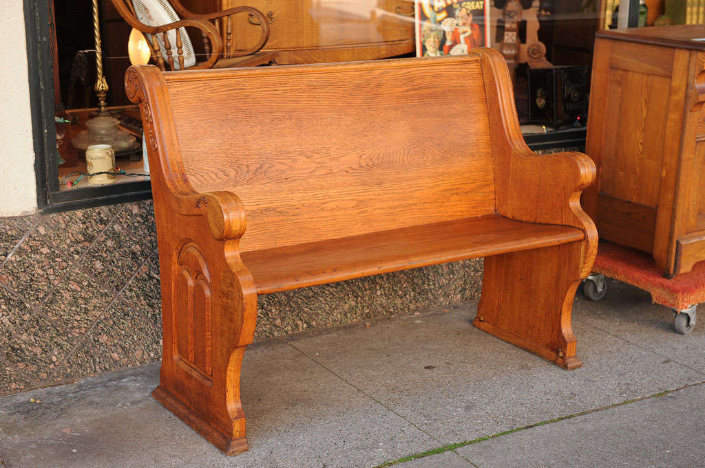 Oak Bench from Church