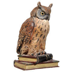 Finely Cast Cold Painted Vienna Bronze Owl