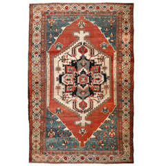 Antique Persian Serapi rug 