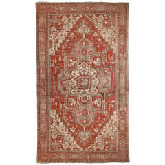 Antique Persian Serapi rug 