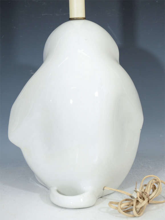 French Mid Century Ceramic Monkey Form Lamp 2