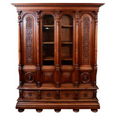 Vintage Renaissance Revival Curio Cabinet