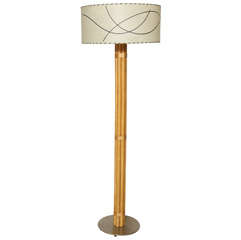 MCM Russel Wright Bamboo Floor Lamp