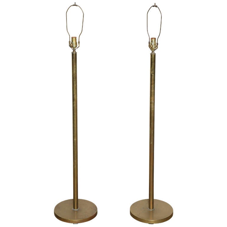 pair of 1960's Brass Floor Lamps