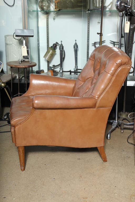 H.R. Gunlocke Carmel Leather Club Chair