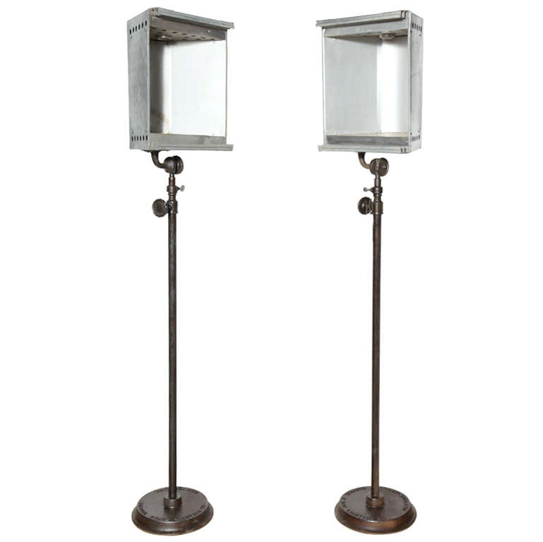 pair of 1930's Industrial Stage Lights