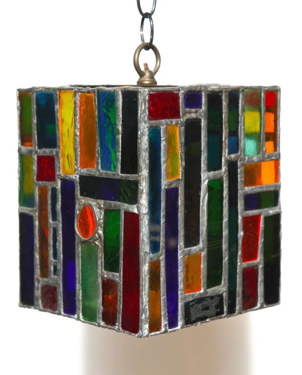 hanging stained glass lamp