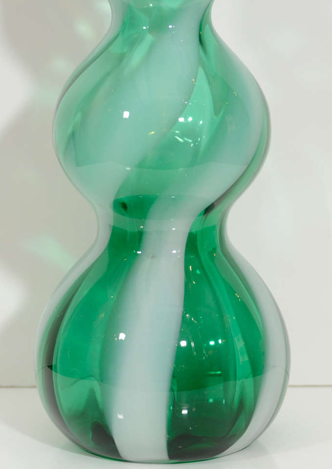 20th Century Empoli Glass Vase For Sale