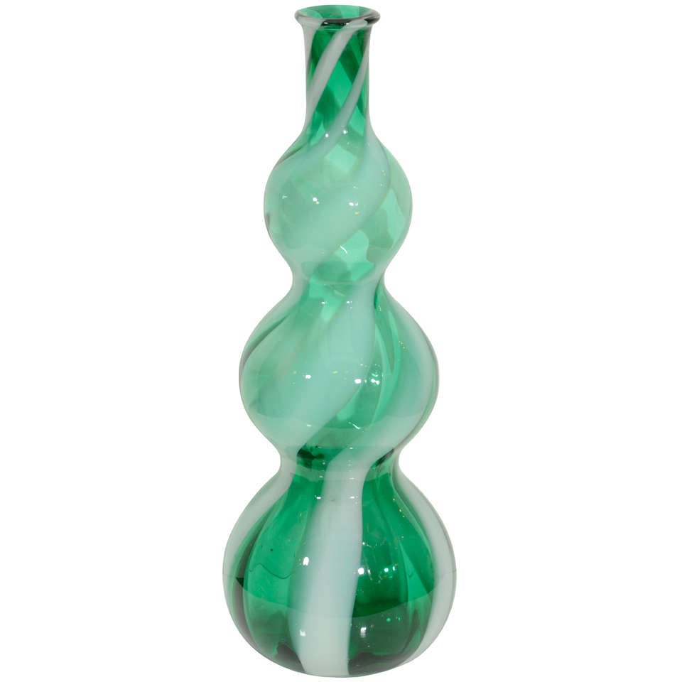 Italian Glass Bottle For Sale at 1stDibs