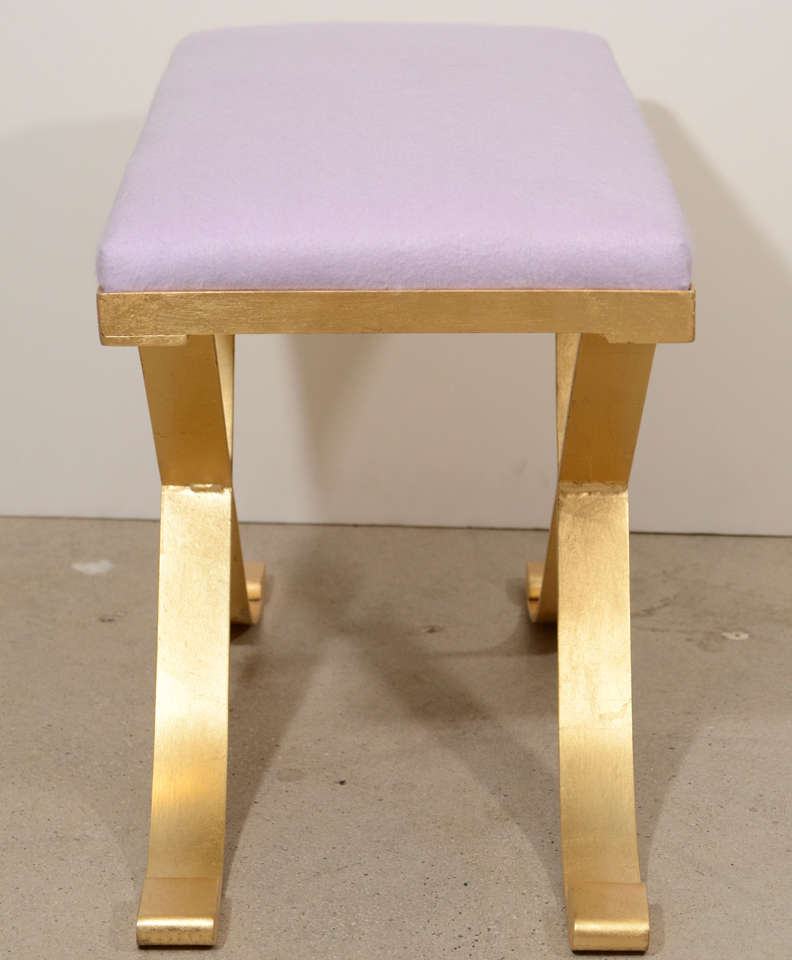 Pairs of Exquisite Cashmere and Gilt Iron Stools 1