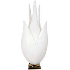 70's modern Rougier tulip flower table lamp
