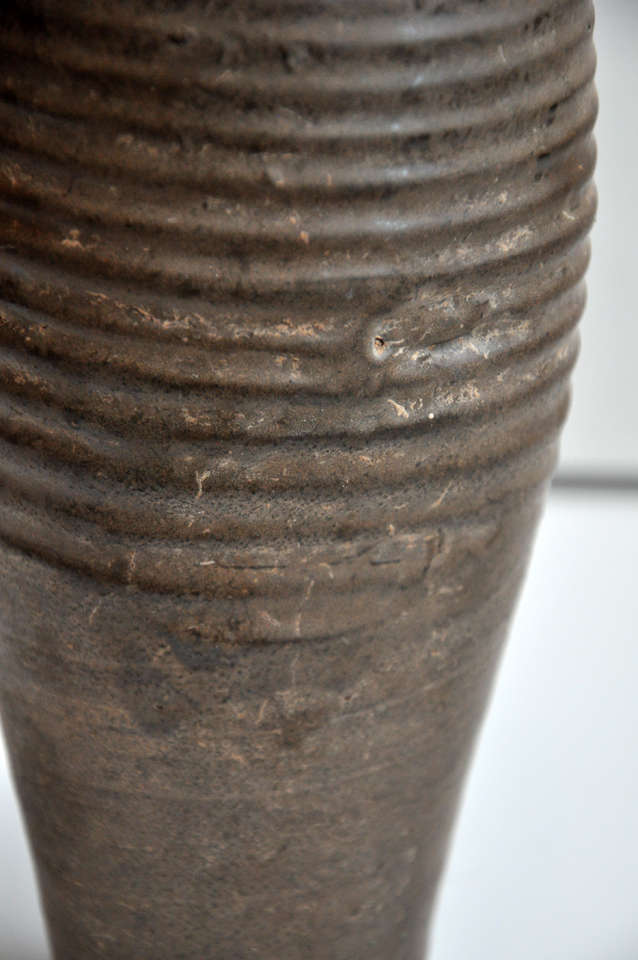Pottery 15th Century or Earlier Chinese Wine Bottle For Sale