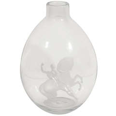 Rare Vicke Lindstand Vase for Orrefors 6