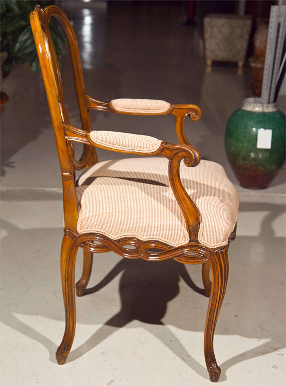 Walnut Pair Louis XVI Style Chairs