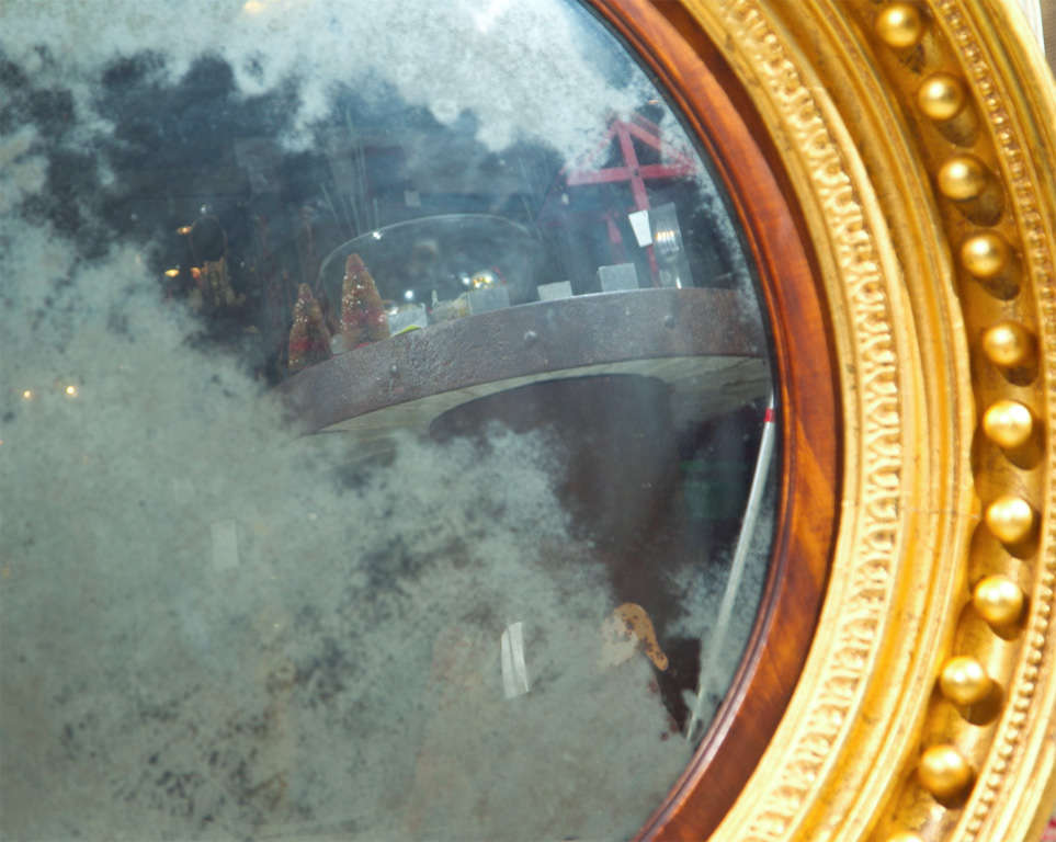 19th Century Regency English Convex Mirror