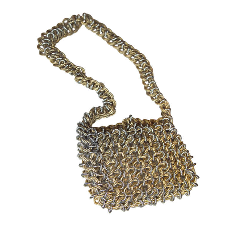 Raoul Calabro Gold & Silver-toned Shoulder Bag