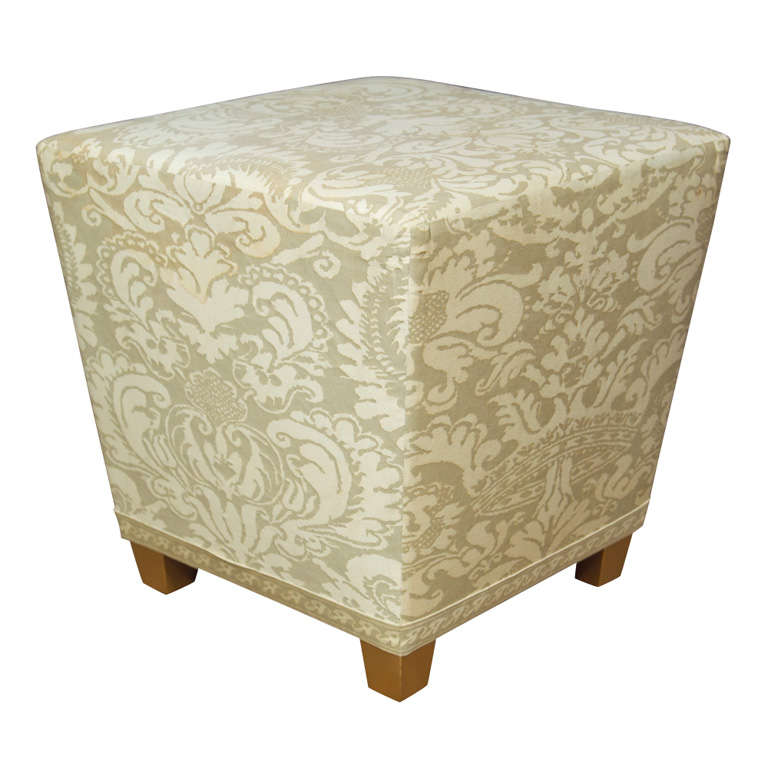 Upholstered Fortuny Tapered Square Ottoman