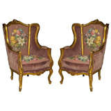Antique Pair of Wing Chairs